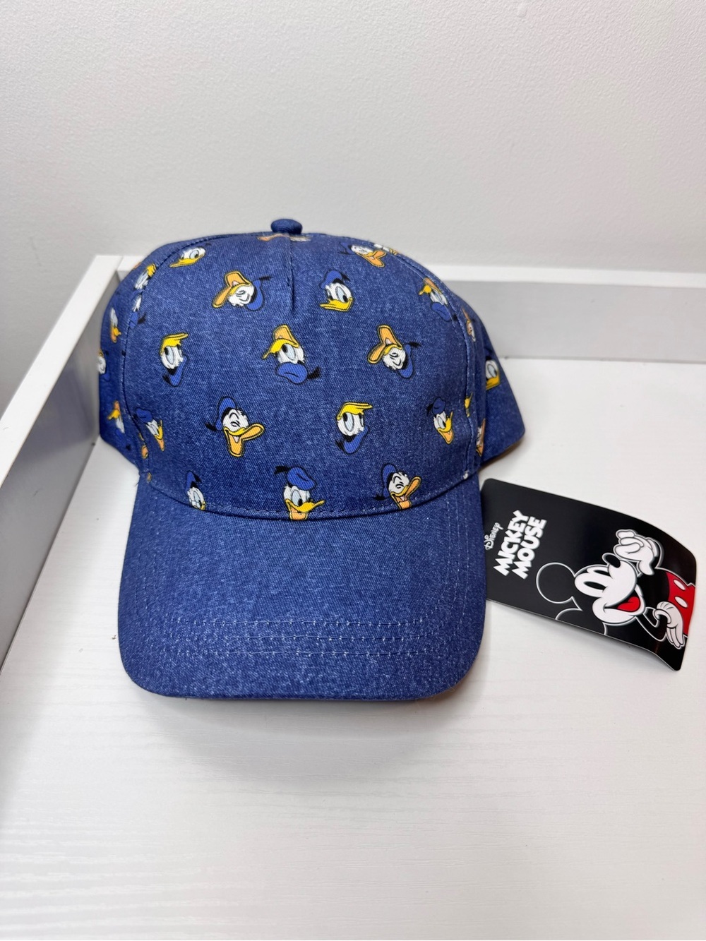 Aldi X Disney Donald Duck Printed Denim Baseball Cap